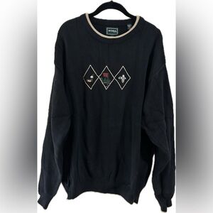 EUC Bolle Vintage Golf sweater with embroidery-style decoration, 100% cotton